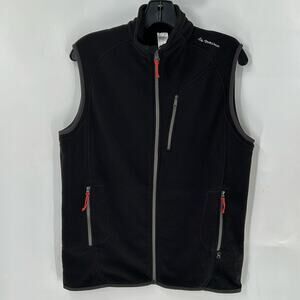 Decathlon Men's Black Fleece 3 Pocket Winter Vest Size Small